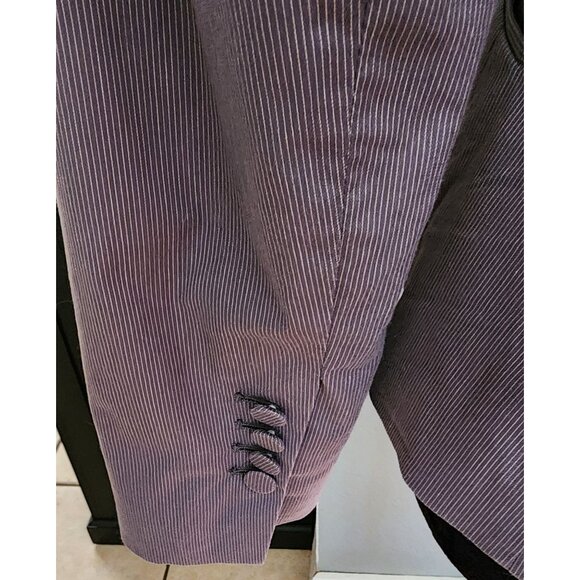 H&M Blazer Womens Size 8 Gray Pinstripe Single Breasted - Picture 7 of 9